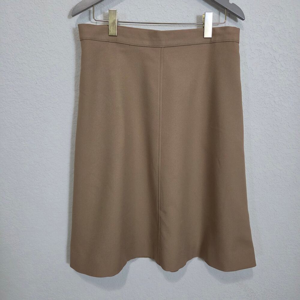 Vintage Skirt Montgomery Ward Womens 10 Brown A-Line Office Retro knee Length